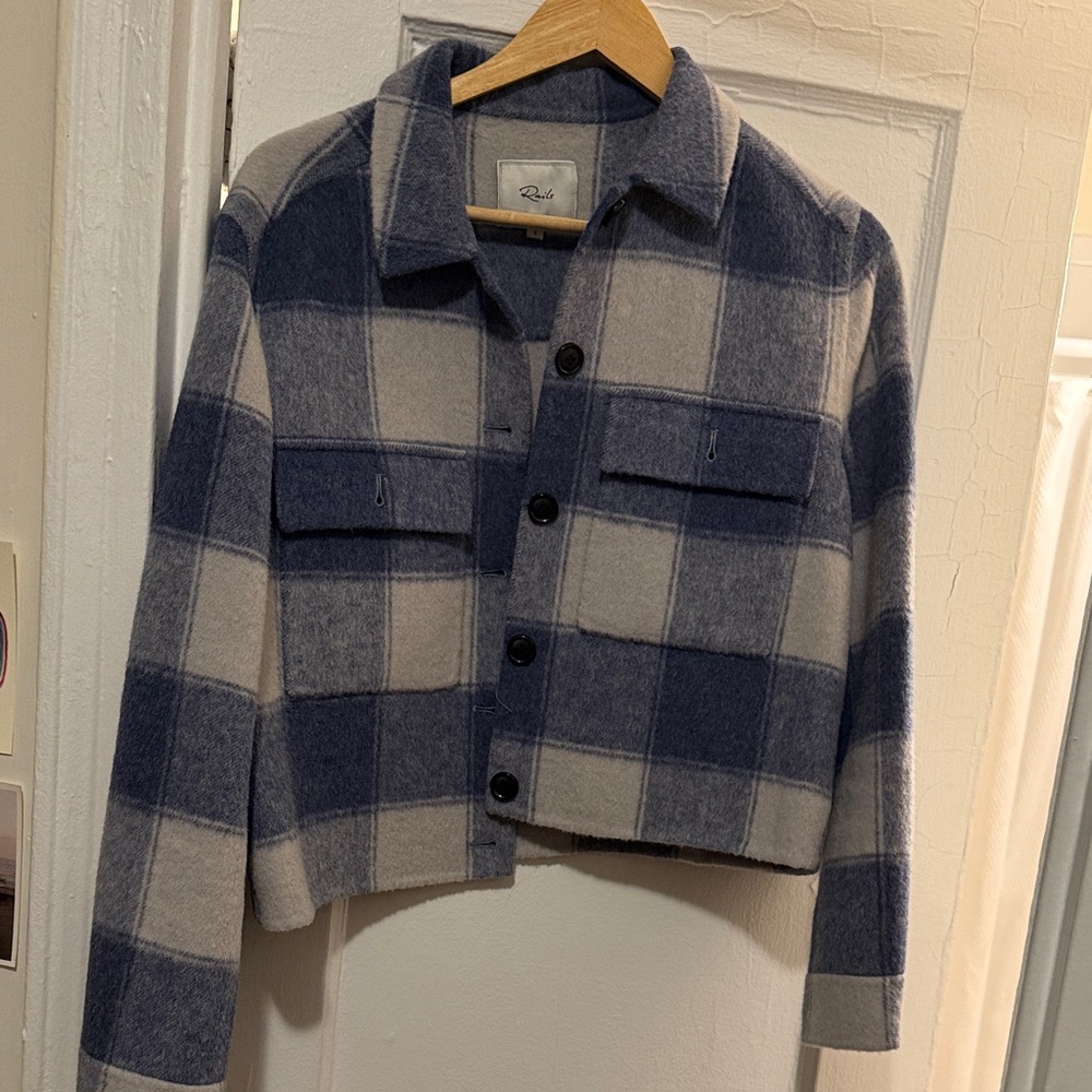Blue and White Plaid Rails Jacket